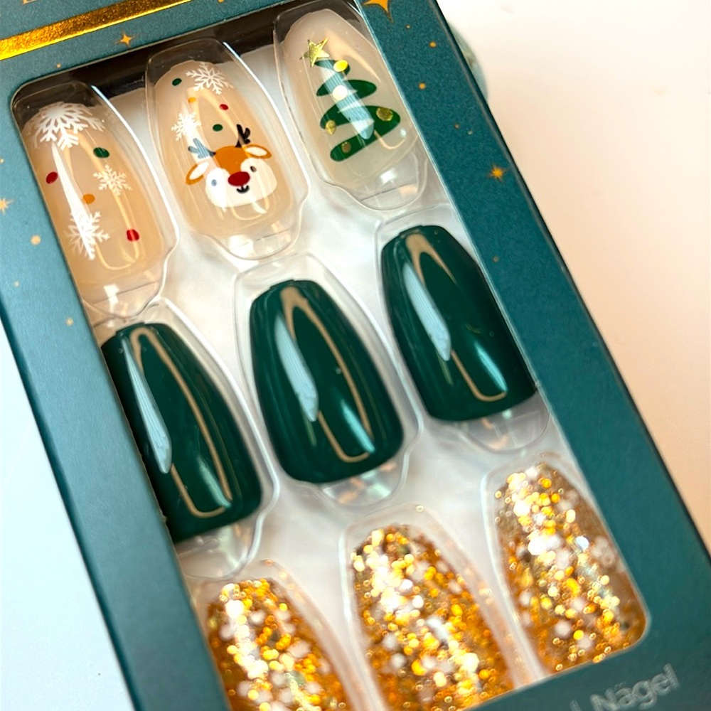 IMPRESS Nails Christmas Cozy Comfort Rudolph Glitter Medium BNIB not opened